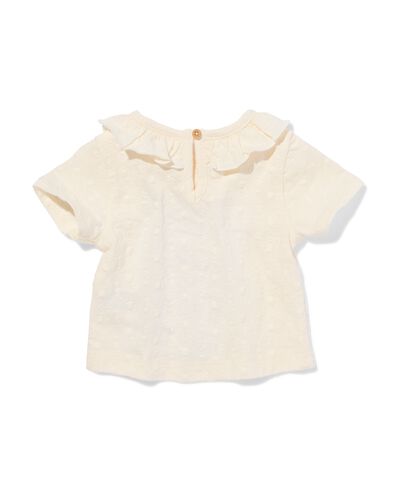 T-shirt b&eacute;b&eacute; brod&eacute; blanc cass&eacute; blanc cass&eacute; - 33451820OFFWHITE - HEMA
