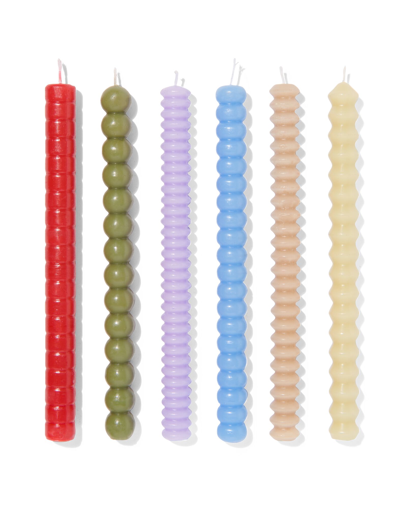 bougie dint&eacute;rieur &agrave; nervures &Oslash;2.1x25 rouge brun - 13506043 - HEMA