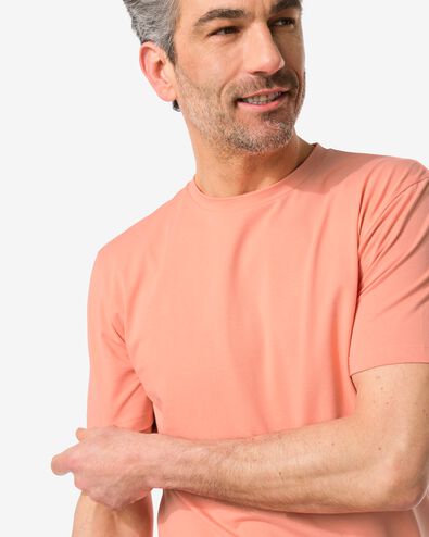 Herren-T-Shirt, mit Elasthananteil rosa XL - 2115217 - HEMA