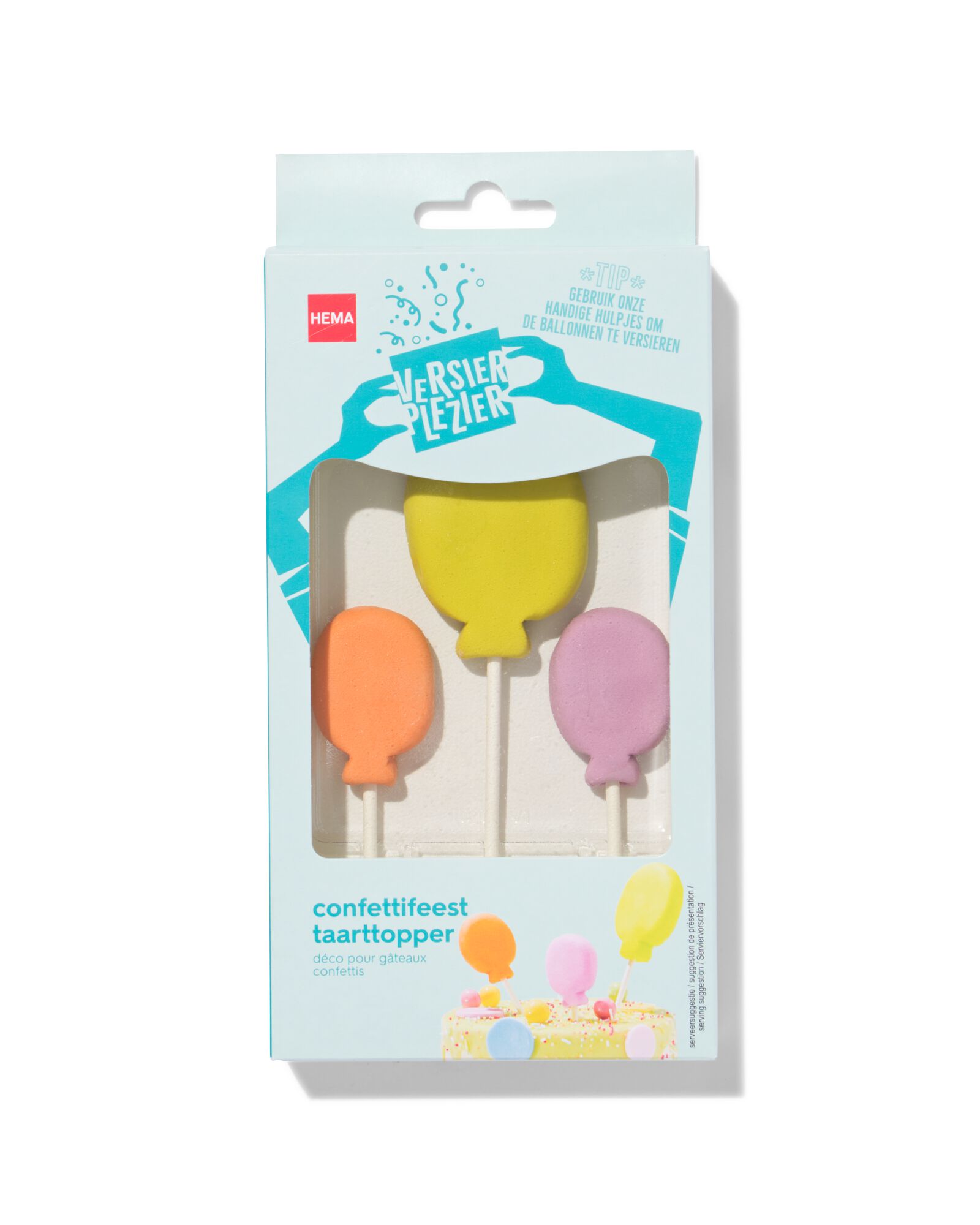 versierplezier eetbare topper - confettifeest - 10290007 - HEMA