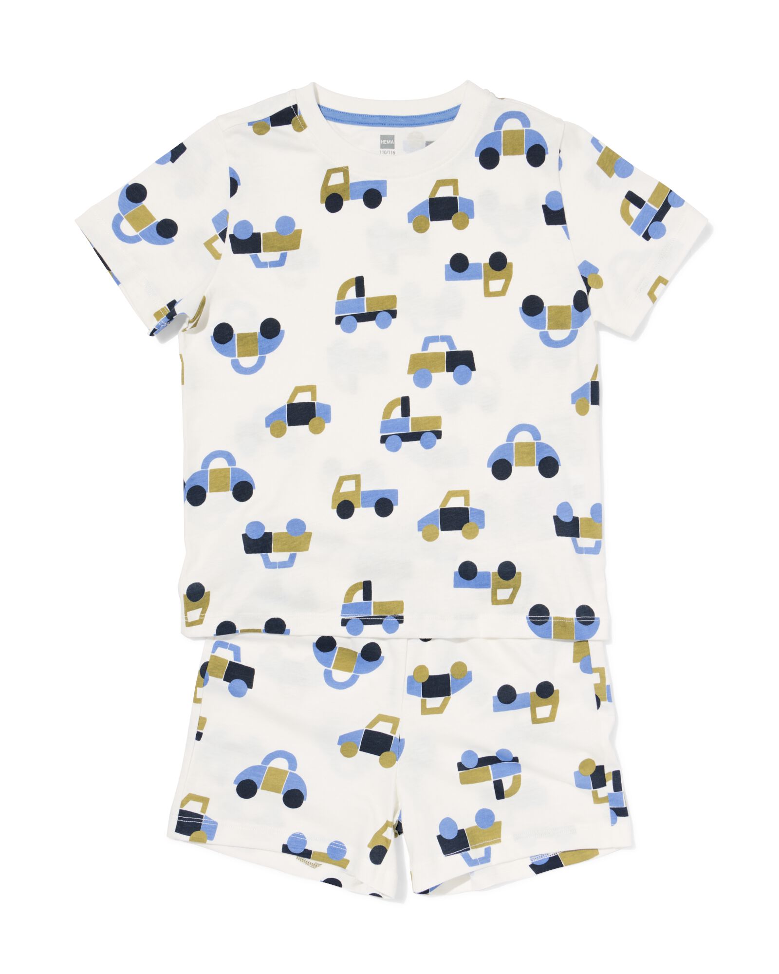 kindershortama auto gebroken wit gebroken wit - 23001160OFFWHITE - HEMA