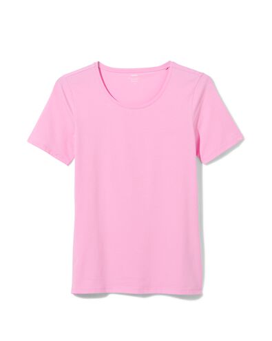 dames basis t-shirt roze S - 36354071 - HEMA