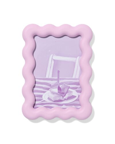 fotolijst 10x15cm lila hout golvend - 13625026 - HEMA