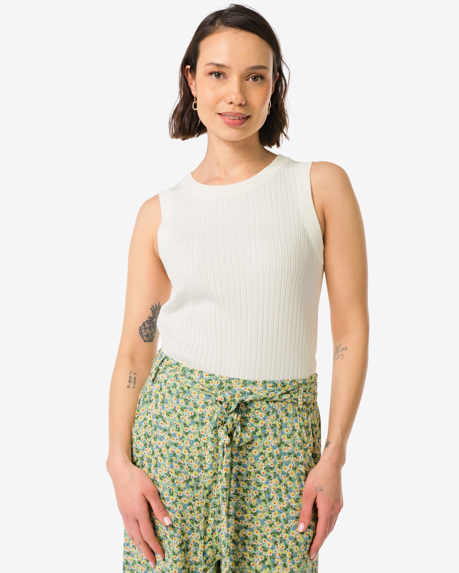 Damen-Tanktop Frida, gerippt wei&szlig; - 36258950WHITE - HEMA