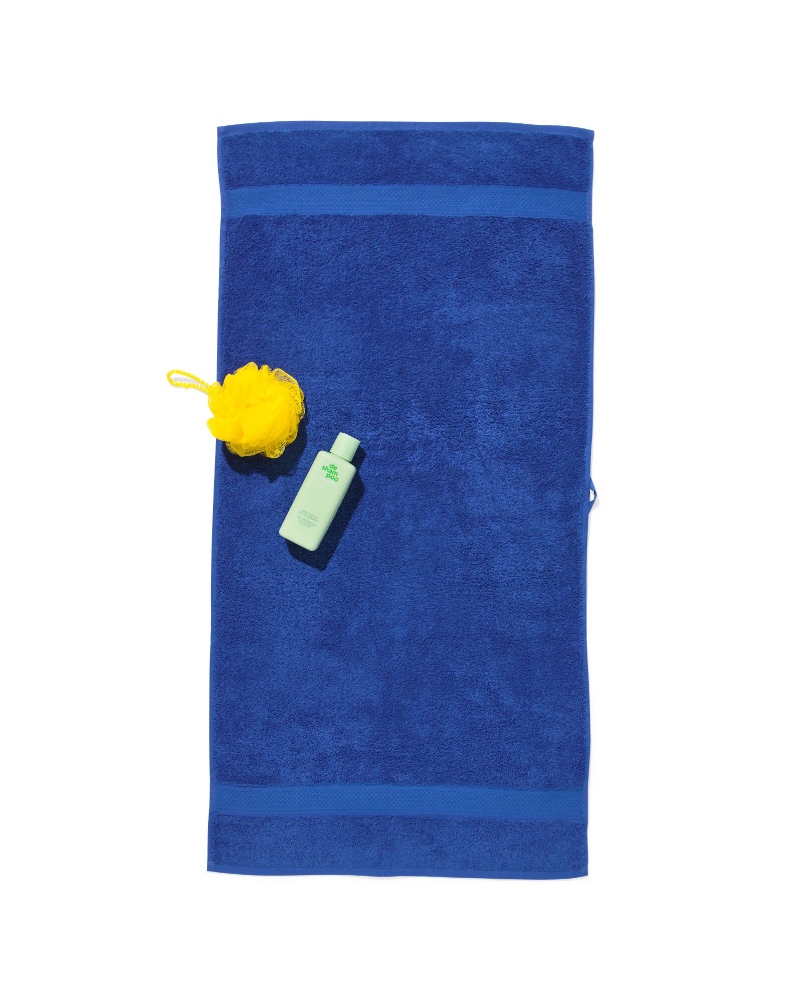 serviettes de bain - qualité épaisse bleu cobalt serviette 50 x 100 - 5282864 - HEMA