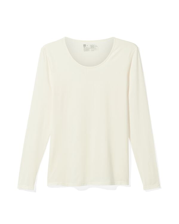 dames temptech T-shirt lange mouw wit wit - 1000022107 - HEMA