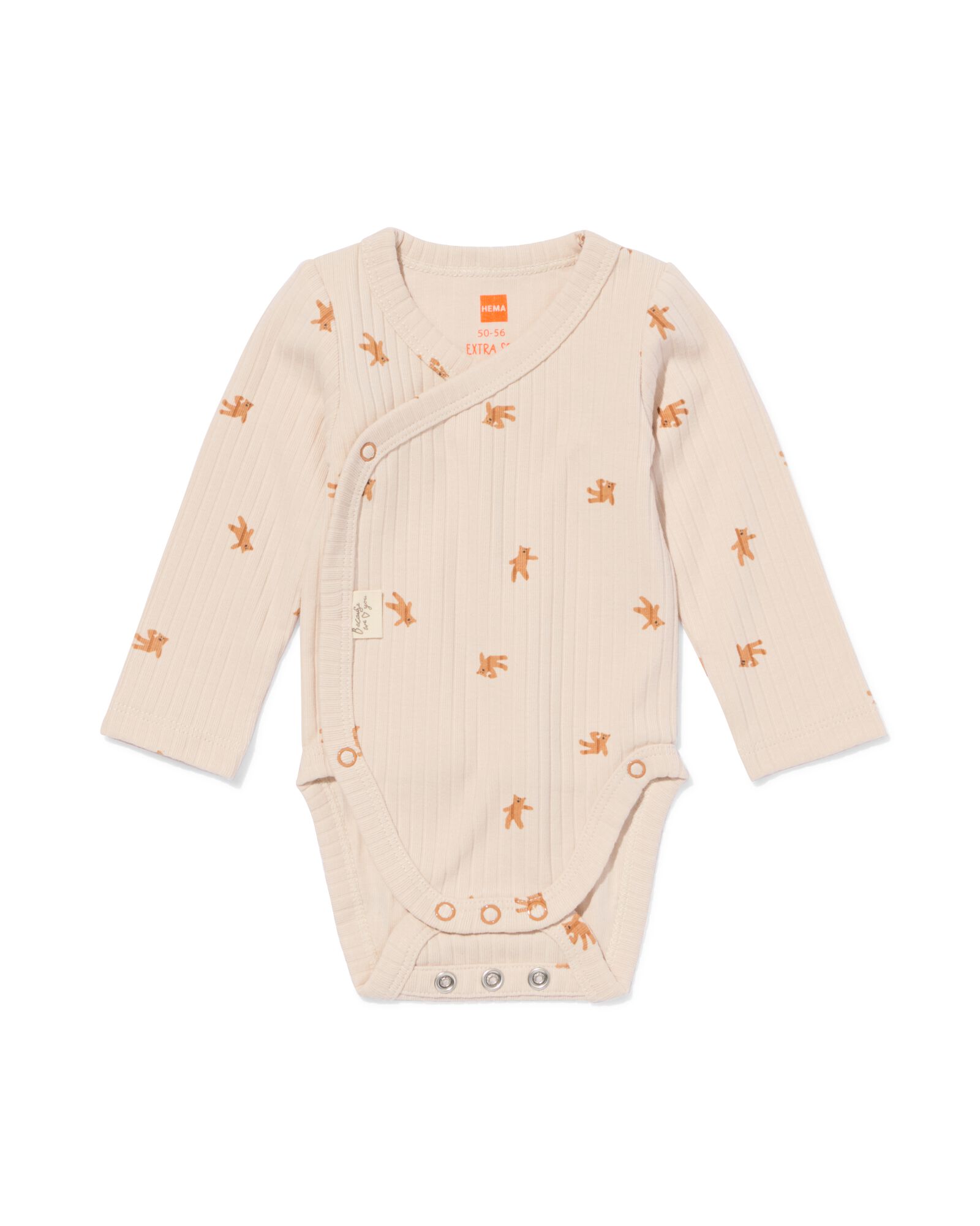 body cache-c&oelig;ur &eacute;volutif nouveau-n&eacute; ENZING&trade; ECOVERO&trade; c&ocirc;tel&eacute; oursons &eacute;cru - 33429420ECRU - HEMA