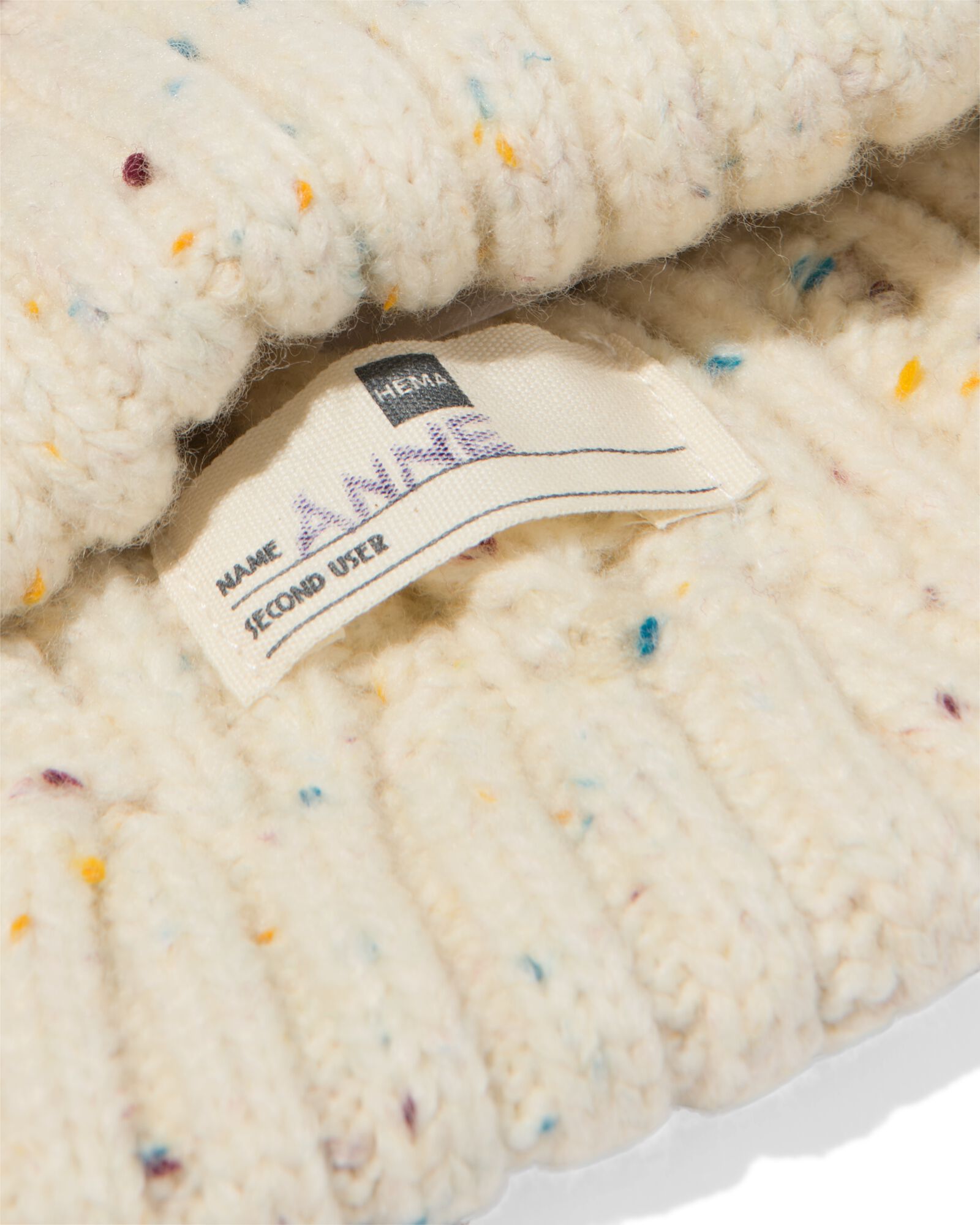 kinder beanie pompon cr&egrave;me beige beige - 16700295BEIGE - HEMA