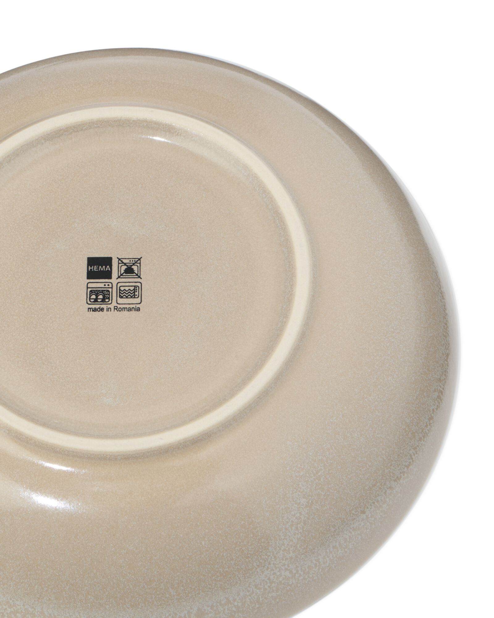 diep bord &Oslash;22cm Puur aardewerk beige - 9650173 - HEMA