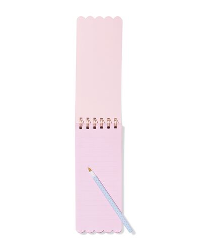 carnet de notes 20,6 x 8,5 cm rose - 14100229 - HEMA