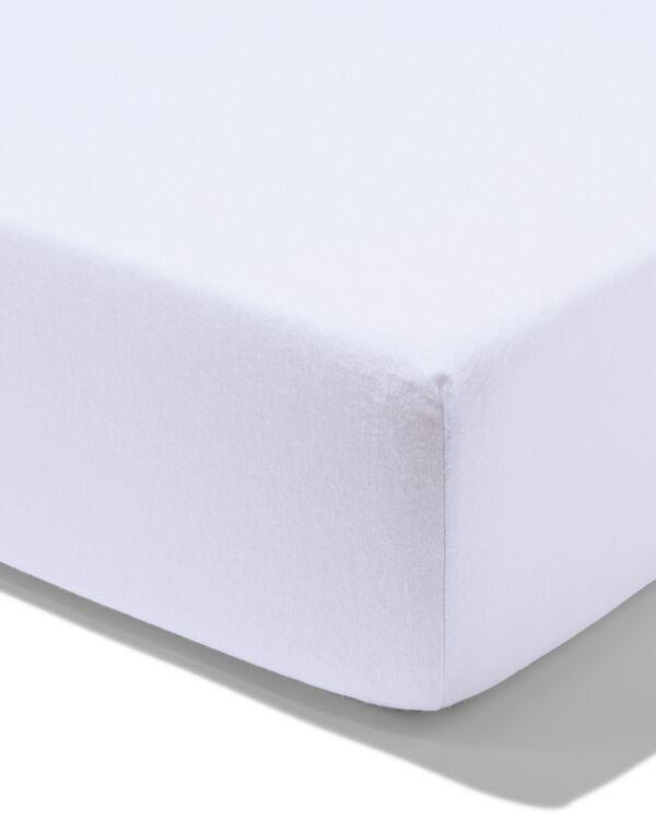 drap-housse 90x200cm flanelle blanc - 5190107 - HEMA