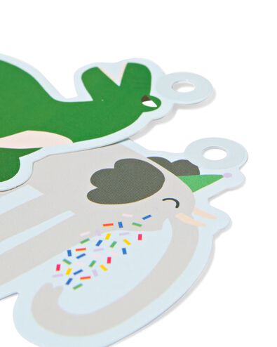 cadeaulabels feestbeesten - 12 stuks - 14710314 - HEMA