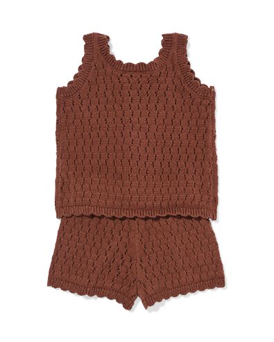 ensemble b&eacute;b&eacute; au crochet marron marron - 33002180BROWN - HEMA