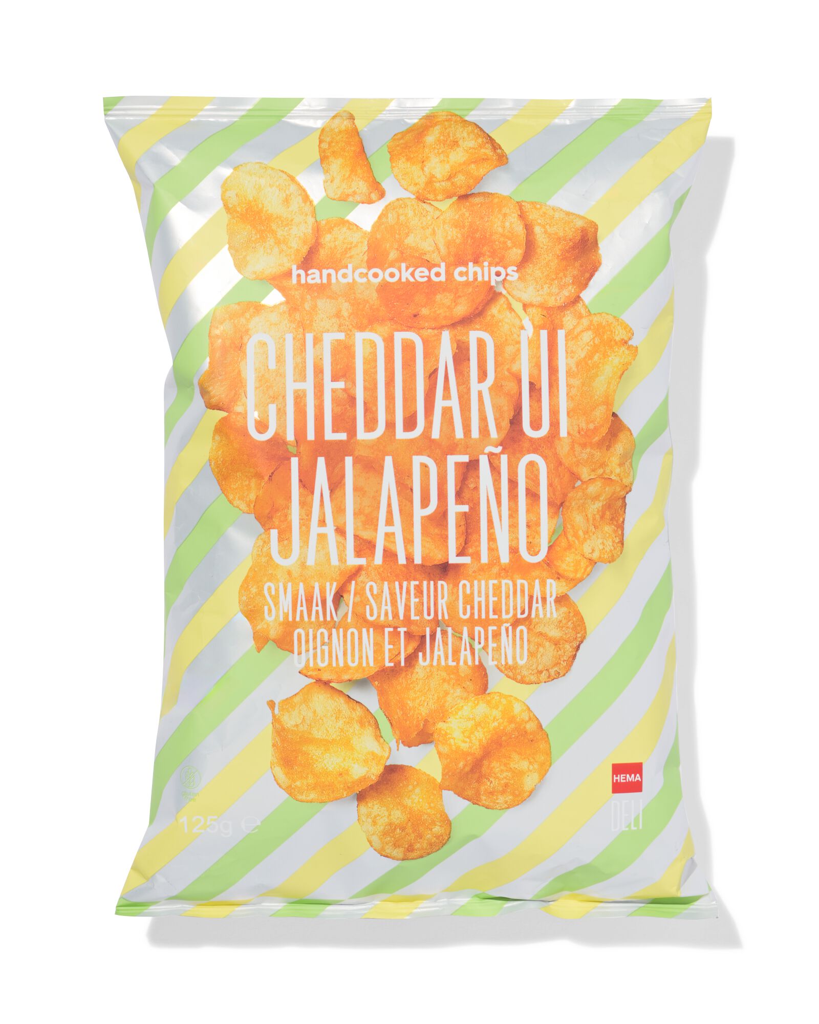 aardappelchips cheddar ui jalape&ntilde;o 125gram - 10680006 - HEMA