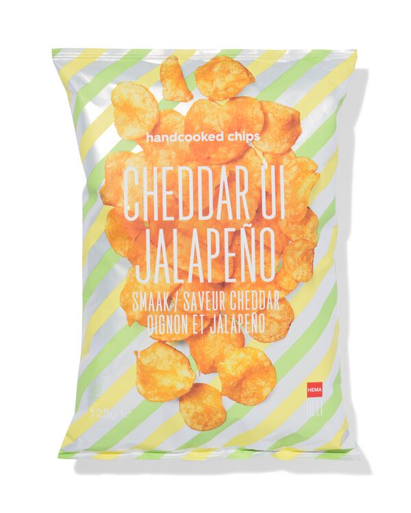 aardappelchips cheddar ui jalape&ntilde;o 125gram - 10680006 - HEMA