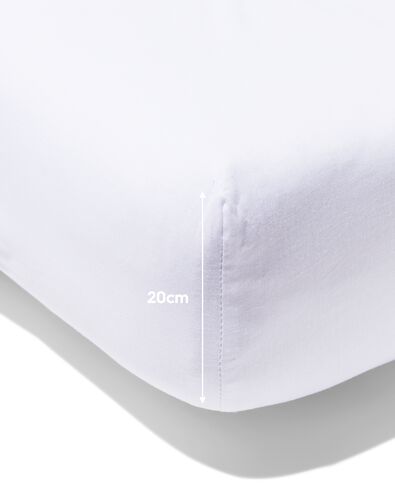hoeslaken katoen 160x200 wit - 5190005 - HEMA