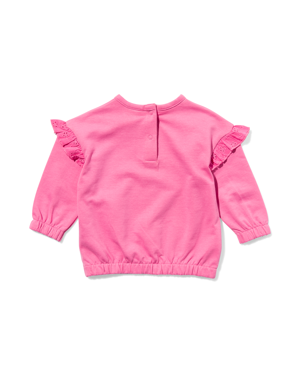 baby sweater met ruffles felroze felroze - 1000029731 - HEMA