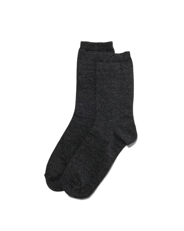 chaussettes pointure 43-46 avec lettre gris - HEMA