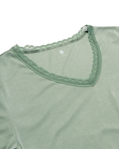 dames nachthemd met viscose groen M - 23400407 - HEMA