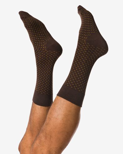 Herrensocken gestreift – 5 Paar dunkelblau 43/46 - 4150507 - HEMA