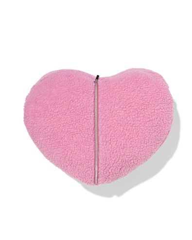 Coussin 3-en-1 15x17cm c&oelig;ur "cosy vibes" rose - 61100252 - HEMA