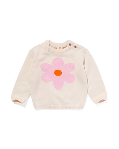 Babypullover mit Blumen ecru - 33075760ECRU - HEMA