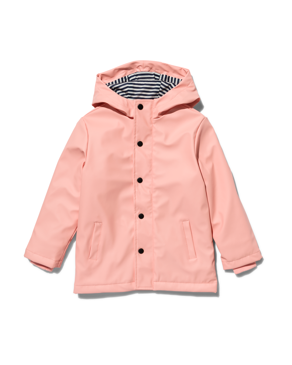 manteau enfant avec revêtement en caoutchouc et capuche corail corail - 1000029630 - HEMA