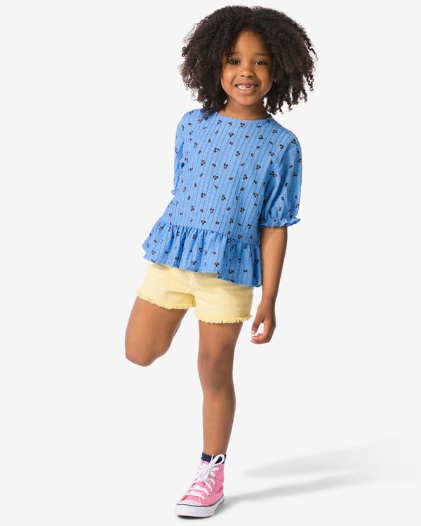 short enfant petits c&oelig;urs  jaune p&acirc;le jaune p&acirc;le - 30843721LIGHTYELLOW - HEMA
