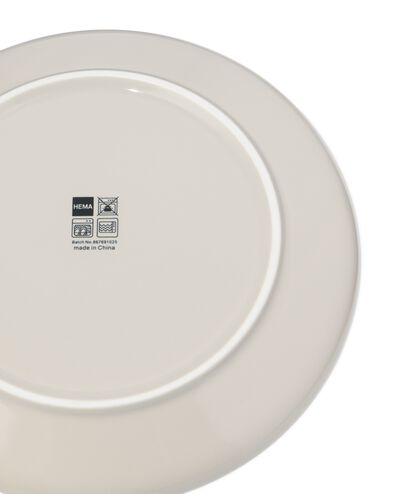 ontbijtbord ⌀21.5cm KNAP new bone grijs - 9650306 - HEMA