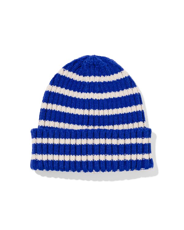 bonnet nervur&eacute; &agrave; rayures bleu bleu - 33200355BLUE - HEMA