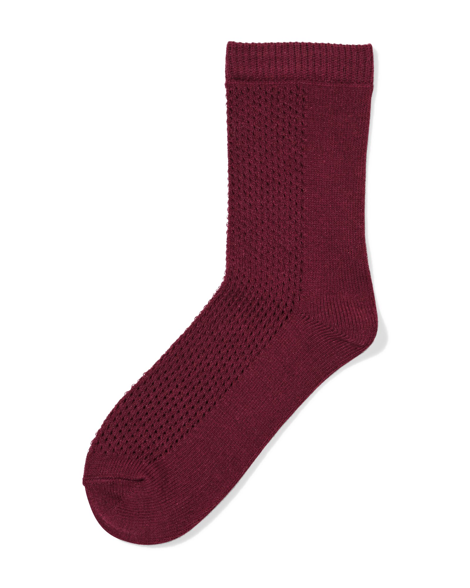 chaussettes pour femmes ajour&eacute;es rouge fonc&eacute; - 4280735DARKRED - HEMA