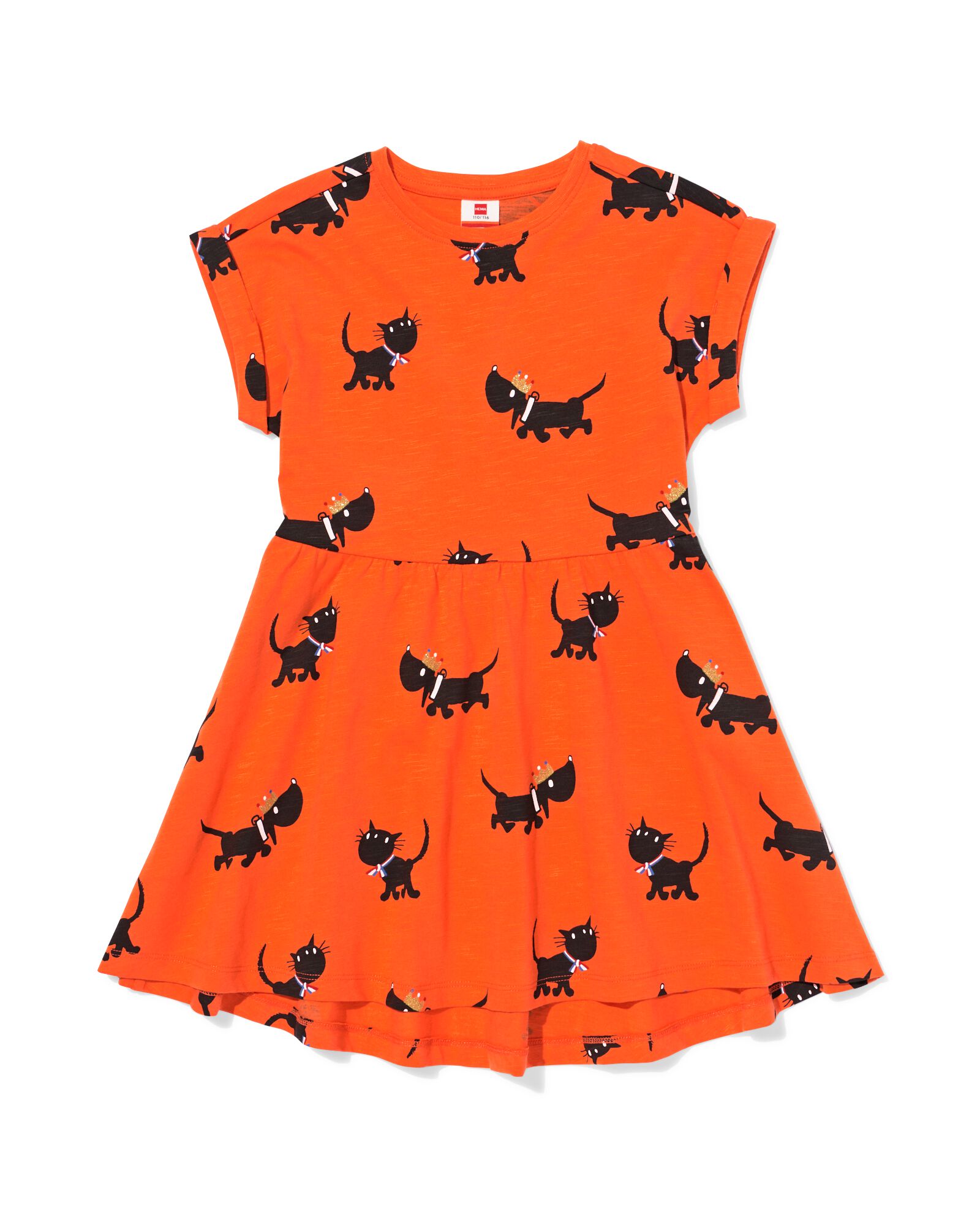 Takkie kinderjurk A-lijn Koningsdag oranje oranje - 30850709ORANGE - HEMA