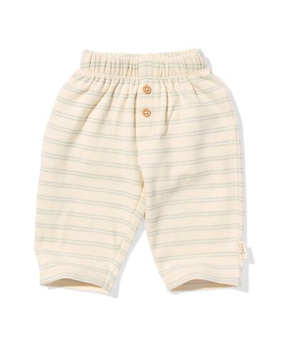 newborn broek strepen ecru ecru - 33446520ECRU - HEMA