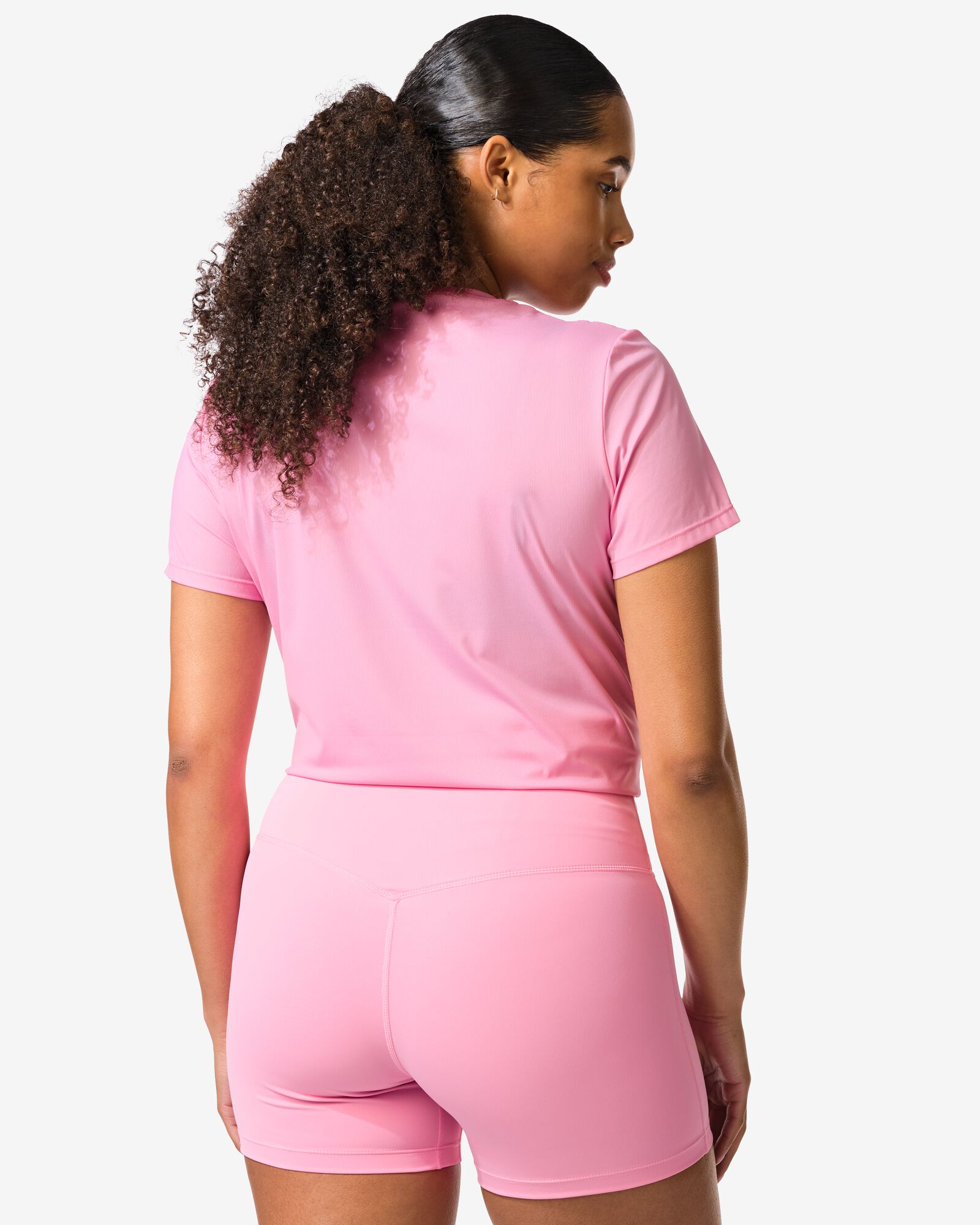 damesbikershort kort  roze roze - 36000583PINK - HEMA