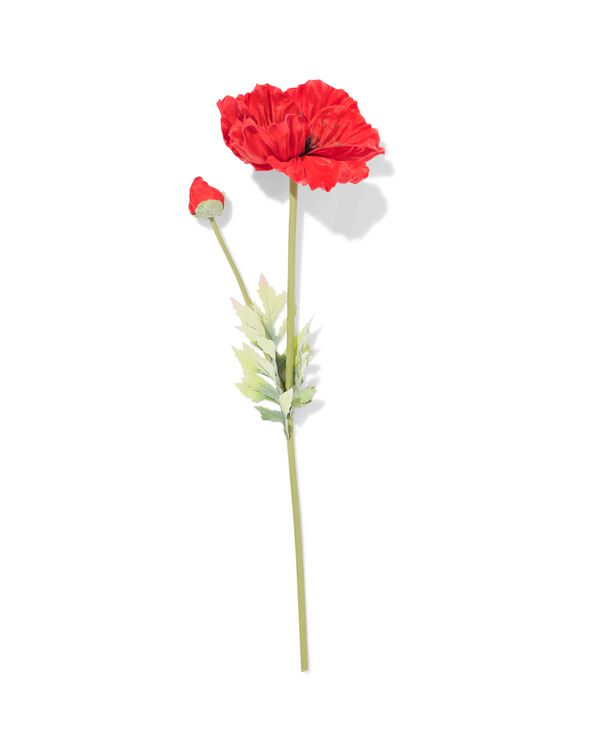 Kunstblume 55 cm, Klatschmohn, Kautschuk  - 41300118 - HEMA