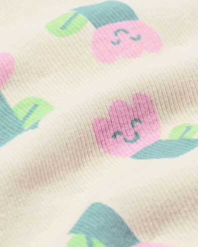 baby T-shirt bloemen ecru - 33089560ECRU - HEMA