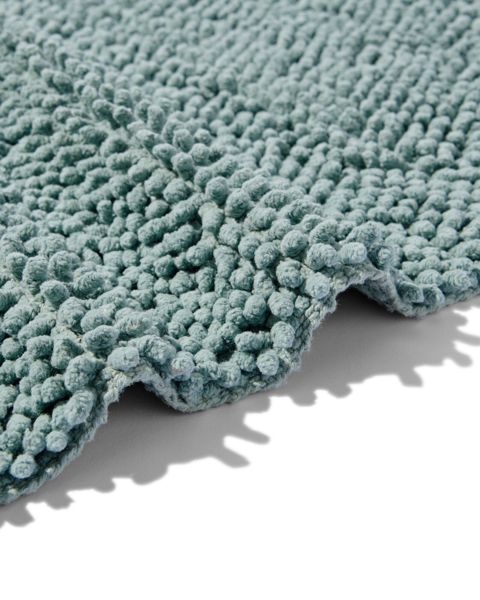 tapis de bain 60x120 cm chenille bleu vert - 5210201 - HEMA