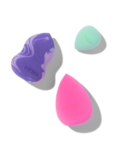 set d'&eacute;ponges &agrave; maquillage - 3 pi&egrave;ces - 11201027 - HEMA