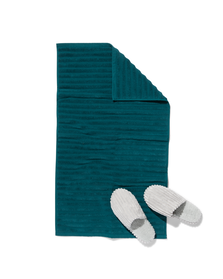 tapis de bain côtelé vert profond 50x85 - 5210022 - HEMA
