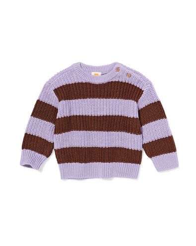 Babypullover, gestreift violett - 33046770PURPLE - HEMA