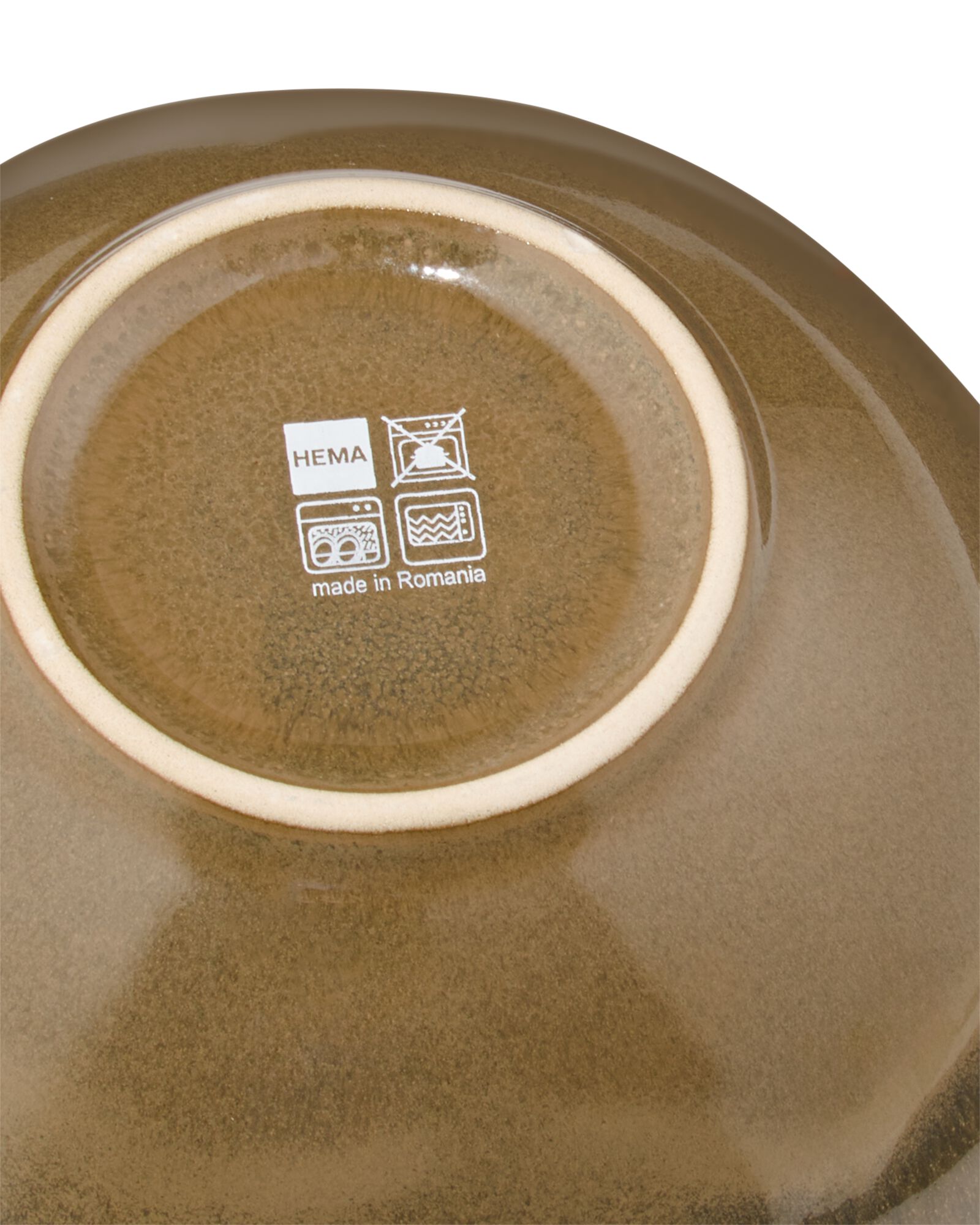 plat 16 cm Monaco &eacute;mail r&eacute;actif brun fonc&eacute; - 9650216 - HEMA