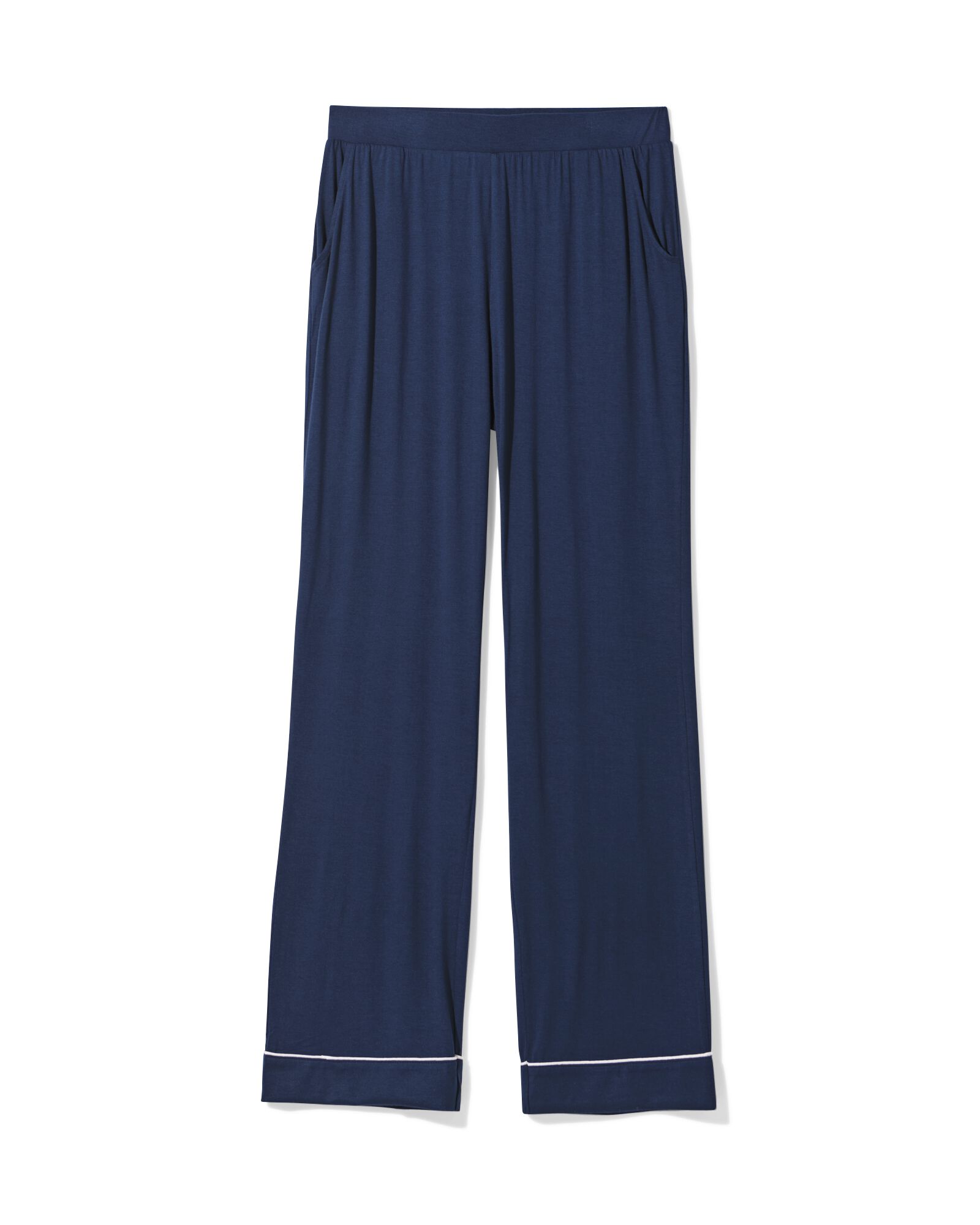 Damen-Pyjamahose Viskose dunkelblau dunkelblau - 23420135DARKBLUE - HEMA
