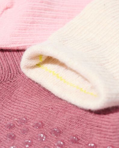 5 paires de chaussettes b&eacute;b&eacute; avec coton rose rose - 1000028759 - HEMA