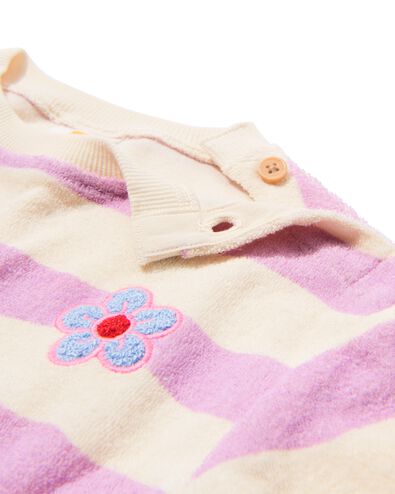 pull b&eacute;b&eacute; tissu &eacute;ponge rayures violet violet - 33077470PURPLE - HEMA