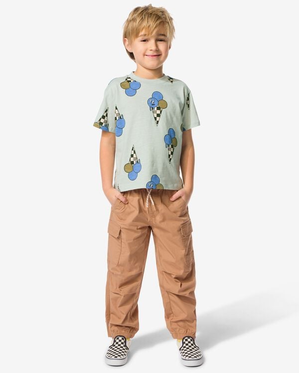 kinderbroek cargo bruin - 30710203BROWN - HEMA