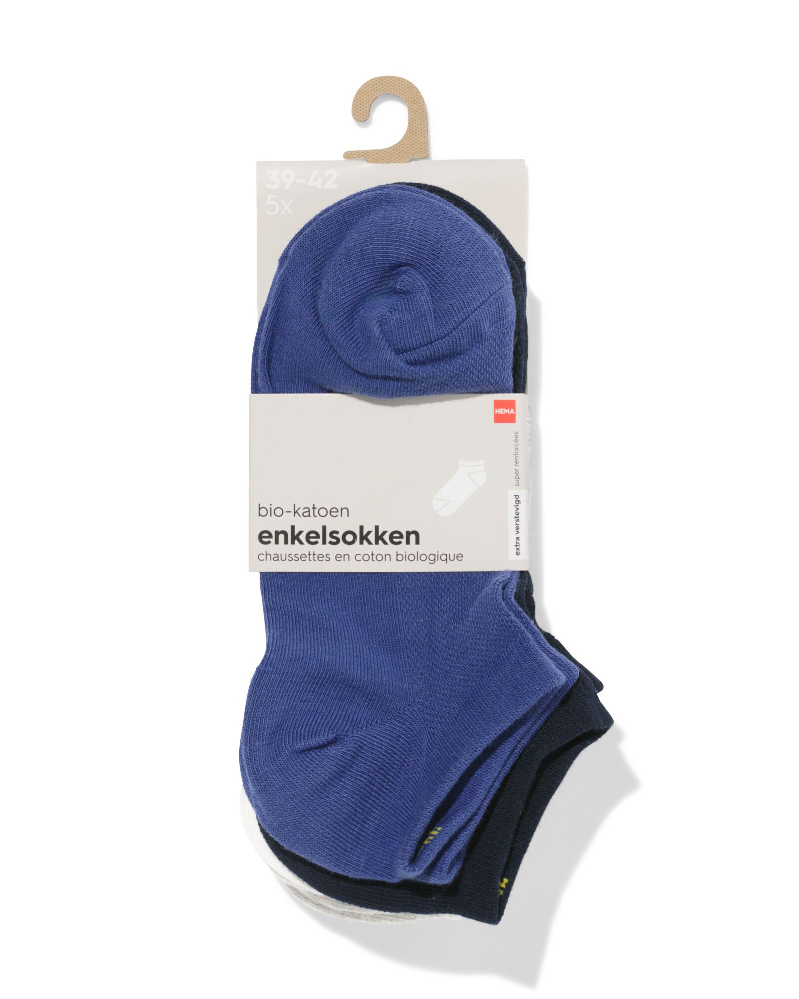 heren sokken met katoen mesh - 5 paar donkerblauw donkerblauw - 1000030649 - HEMA