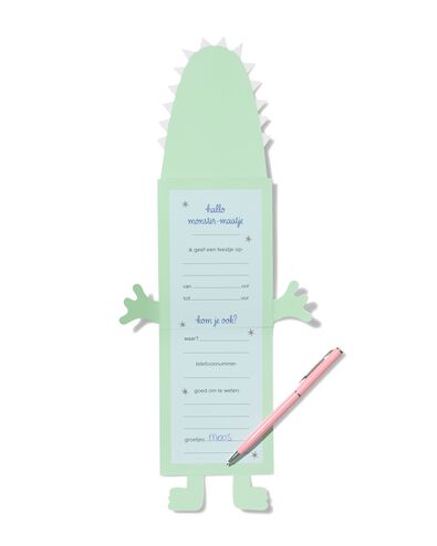 uitnodigingskaarten monsters - 8 stuks - 14250394 - HEMA