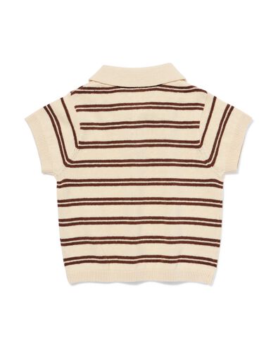 polo b&eacute;b&eacute; en maille fine rayures &eacute;cru &eacute;cru - 33188770ECRU - HEMA