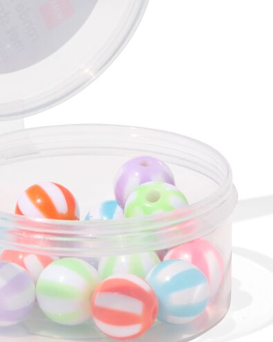 m&eacute;lange de perles en verre rondes rayures - 15900392 - HEMA