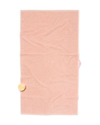 serviette de bain 2ème vie coton recyclé 60x110 vieux rose rose clair serviette 60 x 110 - 5202237 - HEMA